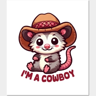 Cute Hat Opossum Posters and Art